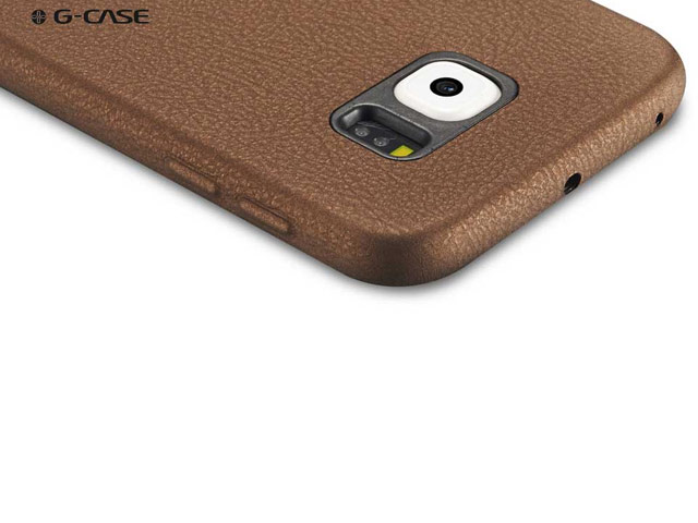 Чехол G-Case Noble Series для Samsung Galaxy S6 SM-G920 (коричневый, кожаный)