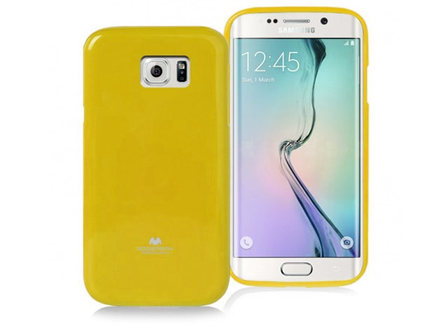 Чехол Mercury Goospery Jelly Case для Samsung Galaxy S6 edge SM-G925 (оранжевый, гелевый)