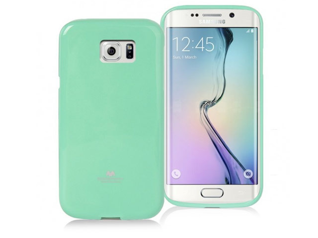 Чехол Mercury Goospery Jelly Case для Samsung Galaxy S6 edge SM-G925 (бирюзовый, гелевый)
