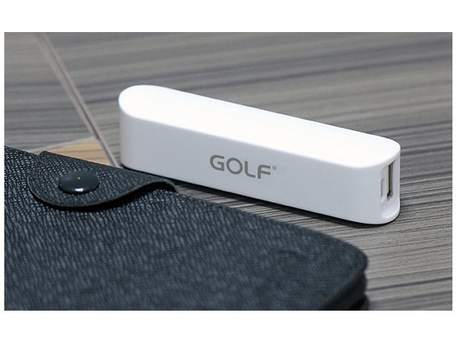 Внешняя батарея Golf Power Bank универсальная (2600 mAh, белая)