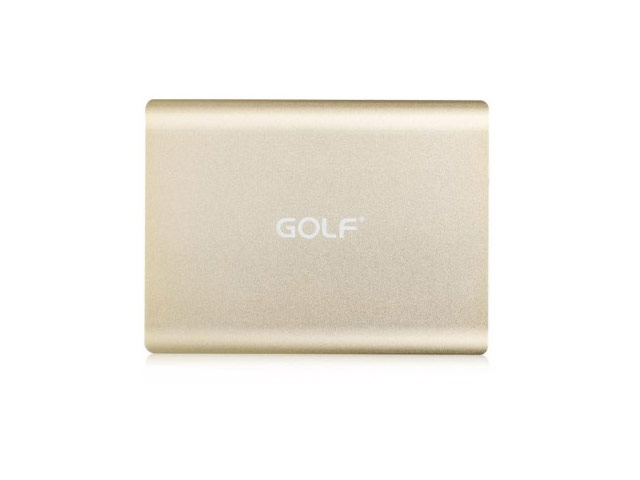 Внешняя батарея Golf Power Bank универсальная (20000 mAh, золотистая)