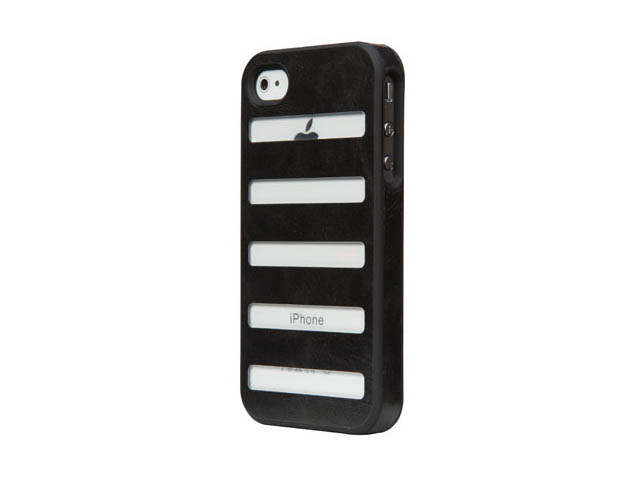 Чехол X-doria Dash case для Apple iPhone 4/4S (черный, кожанный)