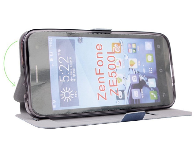 Чехол Yotrix FlipView case для Asus ZenFone 2 ZE500CL (красный, винилискожа)
