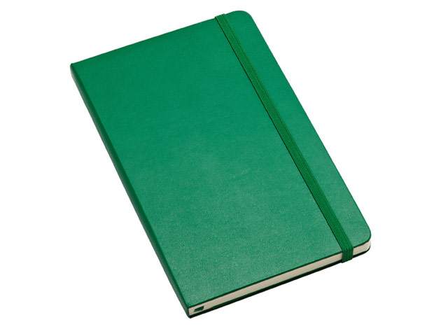 Записная книжка Moleskine Notebook (210x130 мм, зеленая, клетка, 240 страниц)