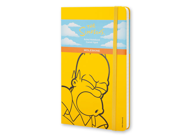 Записная книжка Moleskine The Simpsons (210x130 мм, желтая, модель 324286, линейка, 240 страниц)