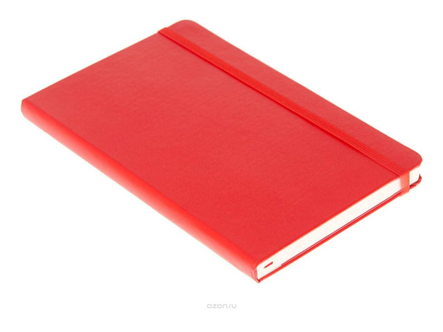 Записная книжка Moleskine Notebook (210x130 мм, красная, линейка, 240 страниц)