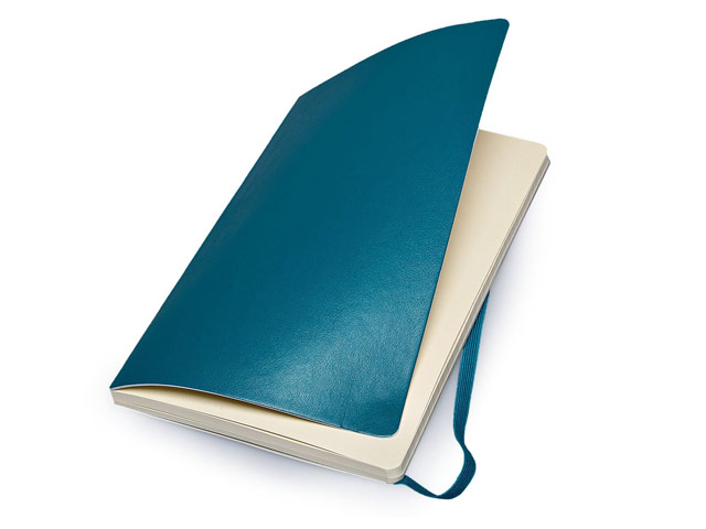 Записная книжка Moleskine Soft Cover (210x130 мм, бирюзовая, нелинованная, 192 страницы)