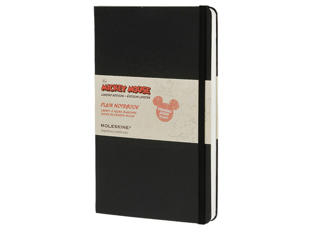 Записная книжка Moleskine Mickey Mouse (210x130 мм, черная, модель 137917, нелинованная, 240 страниц)