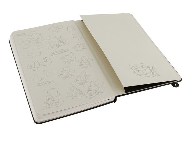 Записная книжка Moleskine Mickey Mouse (210x130 мм, черная, модель 137917, нелинованная, 240 страниц)