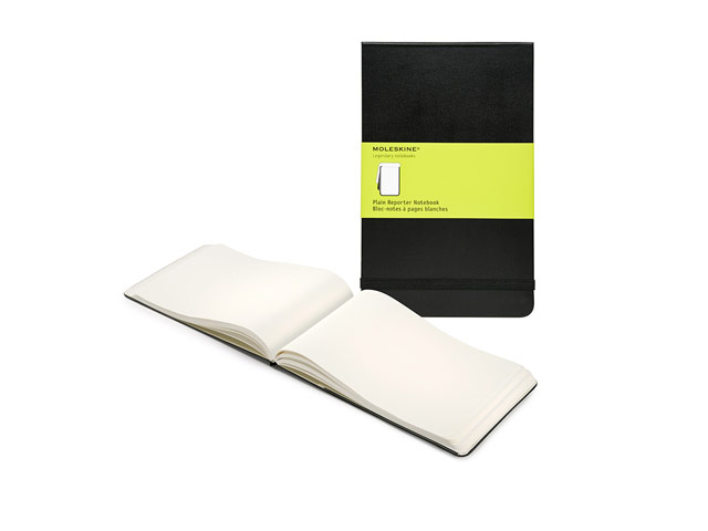 Записная книжка Moleskine Reporter Notebook (210x130 мм, черная, линейка, 240 страниц)