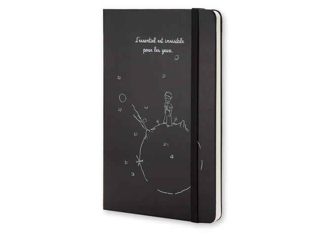 Записная книжка Moleskine Le Petit Prince (210x130 мм, черная, модель 937641, нелинованная, 240 страниц)