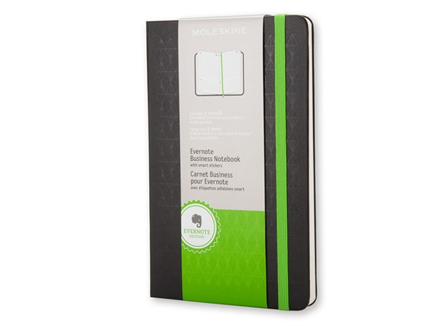 Записная книжка Moleskine Evernote Smart Notebook (210x130 мм, черная, линейка, 240 страниц)