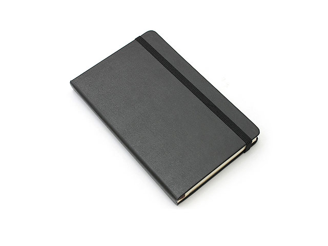 Записная книжка Moleskine Notebook (90x140 мм, черная, клетка, 192 страницы)