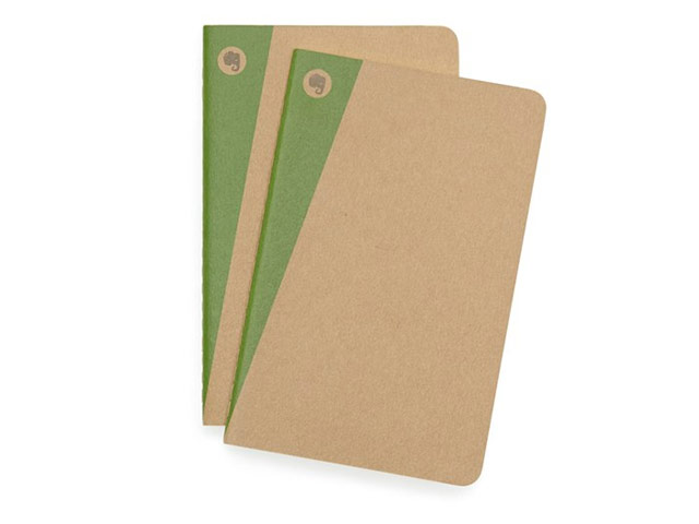 Записная книжка Moleskine Evernote Journals (90x140 мм, бежевая, клетка, набор 2 шт по 80 страниц)