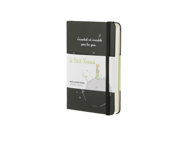 Записная книжка Moleskine Le Petit Prince (90x140 мм, черная, модель 937627, нелинованная, 192 страницы)