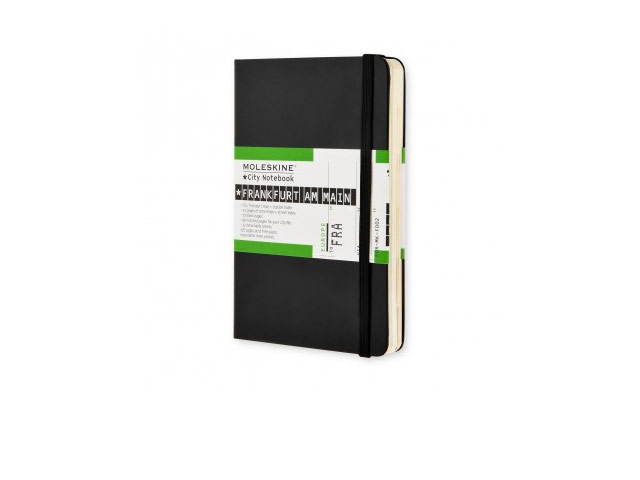 Записная книжка Moleskine City Notebook (90x140 мм, черная, Франкфурт)