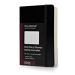 Записная книжка Moleskine Daily Planner (90x140 мм, черная, планировщик)