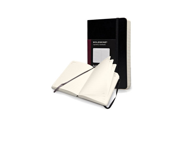 Записная книжка Moleskine Daily Planner (90x140 мм, черная, планировщик)