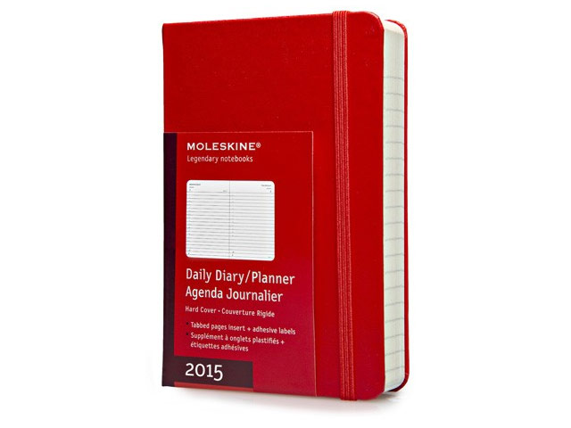 Записная книжка Moleskine Daily Planner (90x140 мм, красная, планировщик)