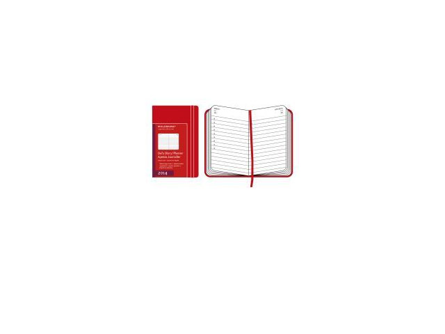 Записная книжка Moleskine Daily Planner (90x140 мм, красная, планировщик)