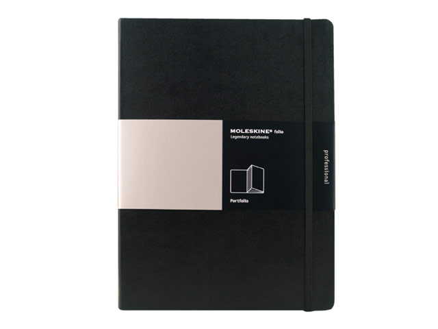 Записная книжка Moleskine Portfolio (300x210 мм, черная, нелинованная, 6 страниц)