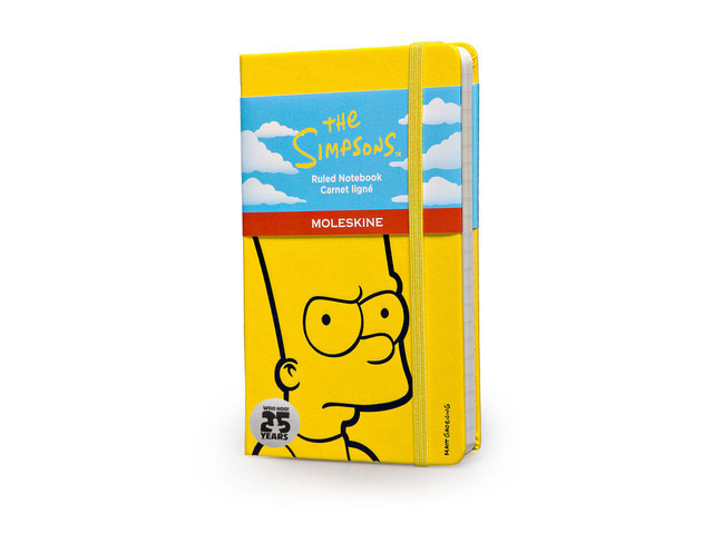 Записная книжка Moleskine The Simpsons (90x140 мм, желтая, модель 324255, линейка, 192 страницы)