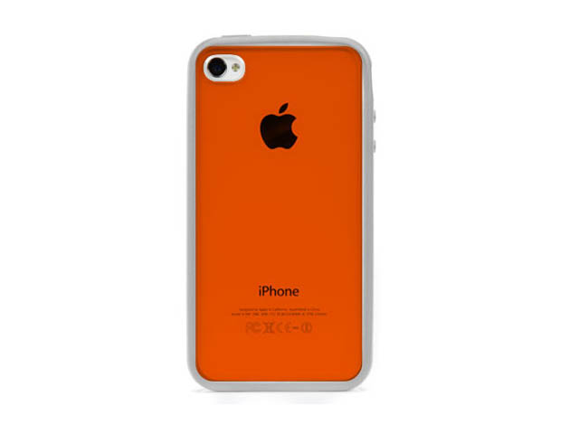 Чехол X-doria Scene Case для Apple iPhone 4/4S (белый/оранжевый) 
