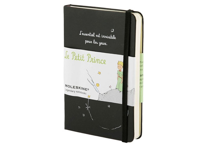 Записная книжка Moleskine Le Petit Prince (90x140 мм, черная, модель 937634, линейка, 192 страницы)