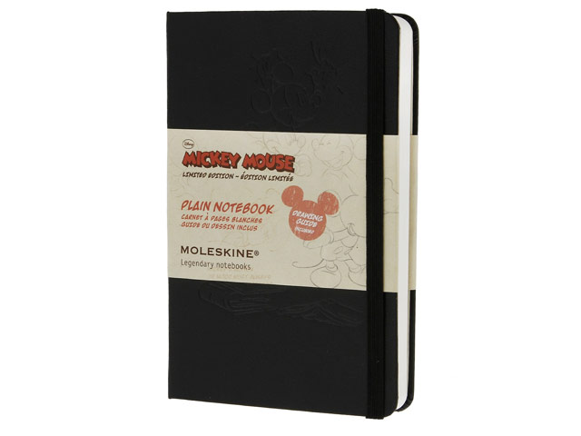 Записная книжка Moleskine Mickey Mouse (90x140 мм, черная, модель 137894, нелинованная, 192 страницы)