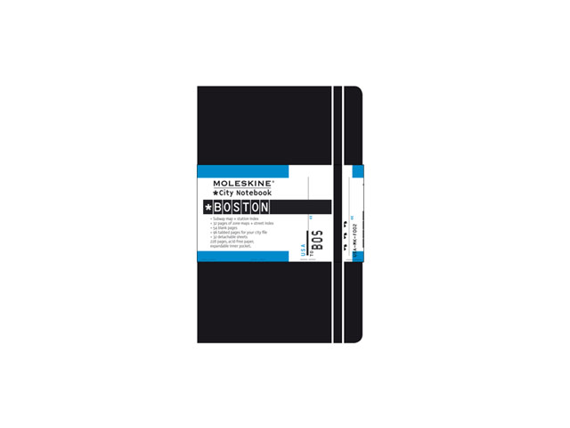 Записная книжка Moleskine City Notebook (90x140 мм, черная, Бостон)