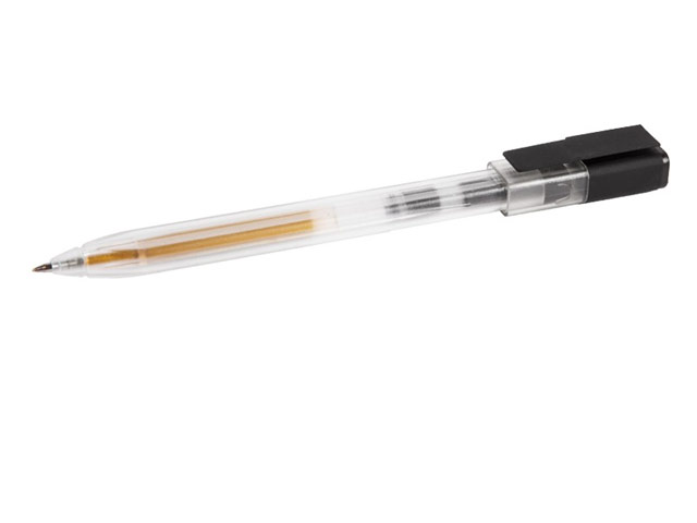 Шариковая ручка Moleskine Ink Roller Pen Gold (прозрачная, 0.7 мм, черные золотистые)