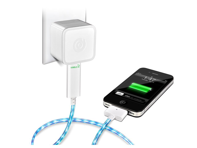 Зарядное устройство Dexim Visible Smart Charger для Apple iPad/iPhone/iPod (220В) (белый)