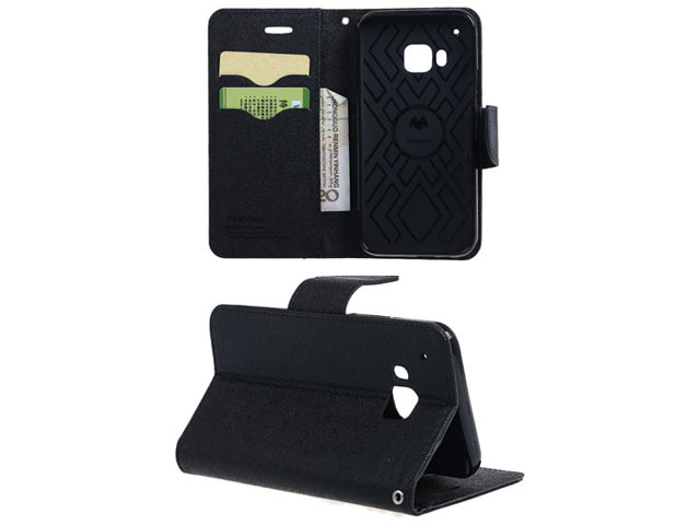 Чехол Mercury Goospery Fancy Diary Case для HTC One M9 (черный, винилискожа)