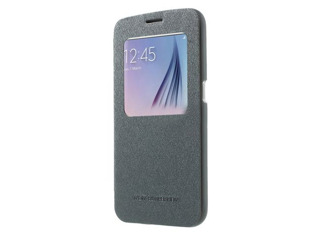 Чехол Mercury Goospery WOW Bumper View для Samsung Galaxy S6 SM-G920 (серый, винилискожа)