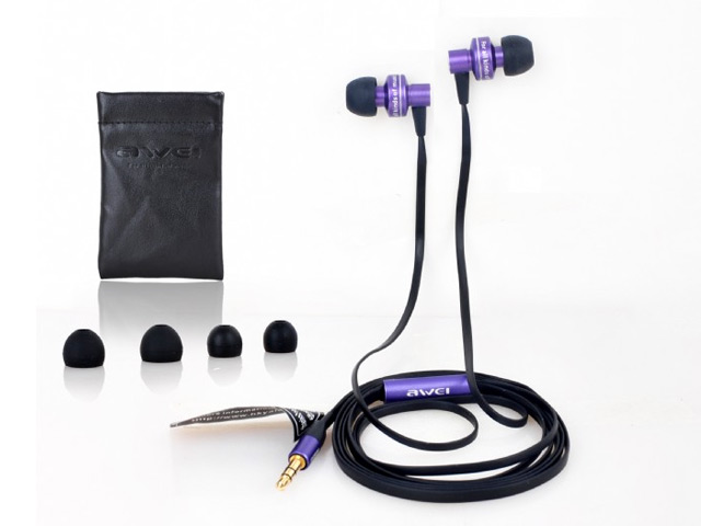 Наушники Awei Premium (с микрофоном) (16-24000 Гц, 10 мм) (черные)