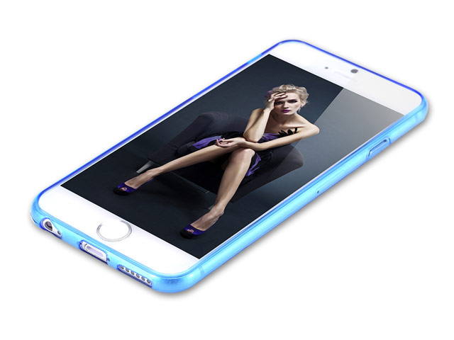 Чехол Yotrix UltrathinCase для Apple iPhone 6 plus (голубой, гелевый)