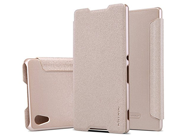 Чехол Nillkin Sparkle Leather Case для Sony Xperia Z4 (Z3 plus) (золотистый, винилискожа)