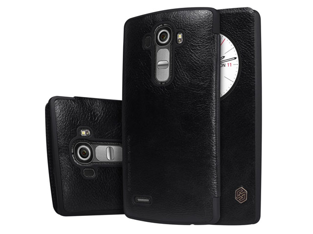 Чехол Nillkin Qin leather case для LG G4 F500 (черный, кожаный)