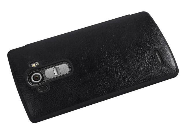 Чехол Nillkin Qin leather case для LG G4 F500 (черный, кожаный)