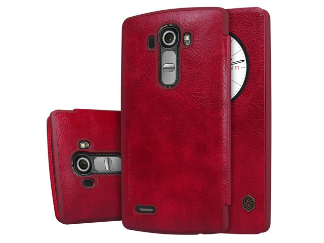 Чехол Nillkin Qin leather case для LG G4 F500 (красный, кожаный)