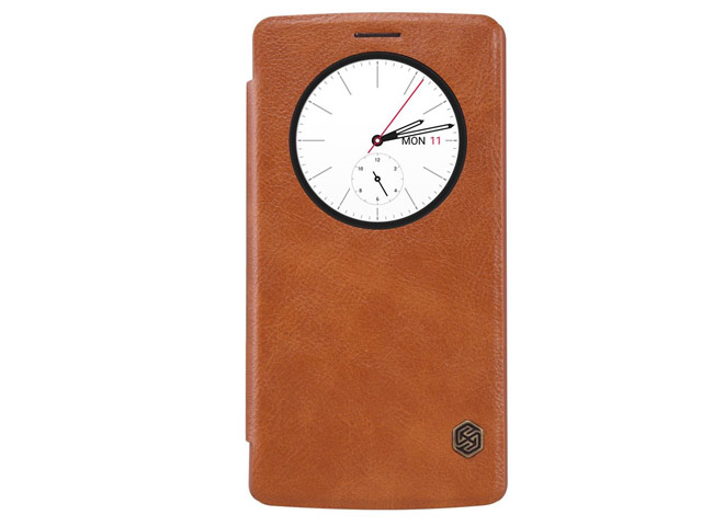 Чехол Nillkin Qin leather case для LG G4 F500 (коричневый, кожаный)