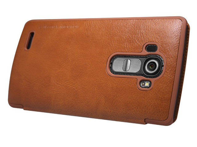 Чехол Nillkin Qin leather case для LG G4 F500 (коричневый, кожаный)