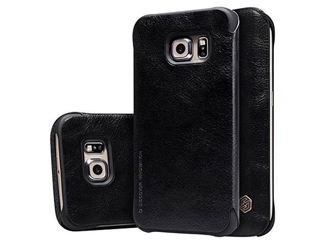 Чехол Nillkin Qin leather case для Samsung Galaxy S6 edge SM-G925 (черный, кожаный)