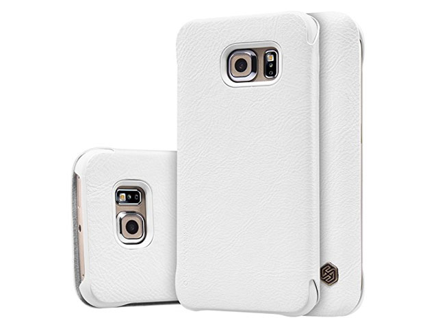 Чехол Nillkin Qin leather case для Samsung Galaxy S6 edge SM-G925 (белый, кожаный)