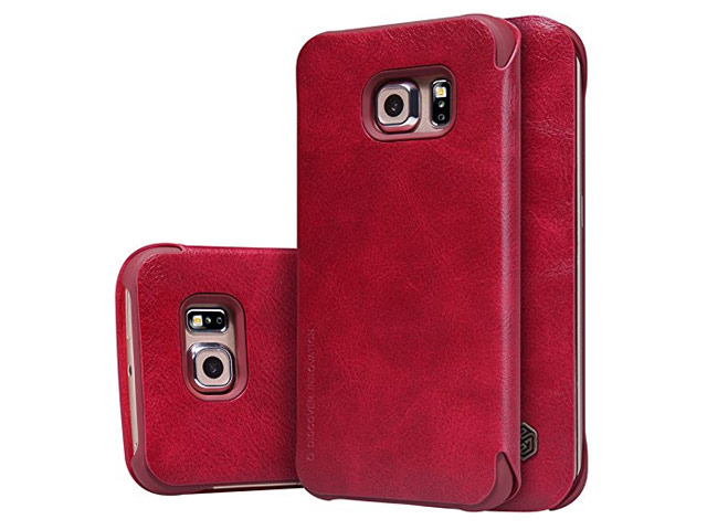 Чехол Nillkin Qin leather case для Samsung Galaxy S6 edge SM-G925 (красный, кожаный)