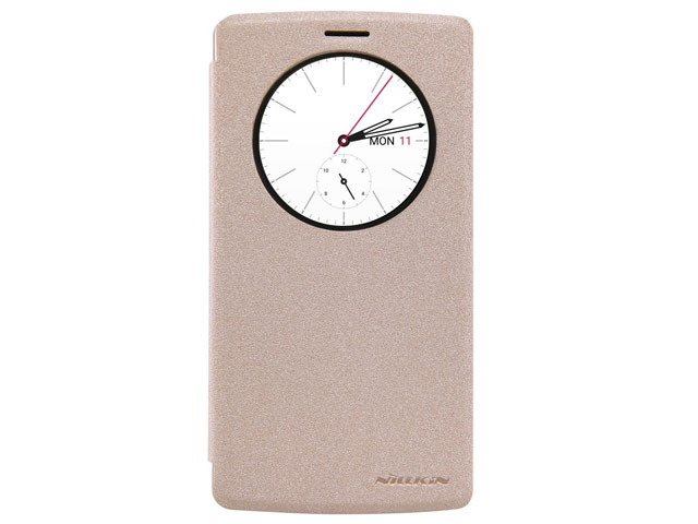 Чехол Nillkin Sparkle Leather Case для LG G4 F500 (золотистый, винилискожа)