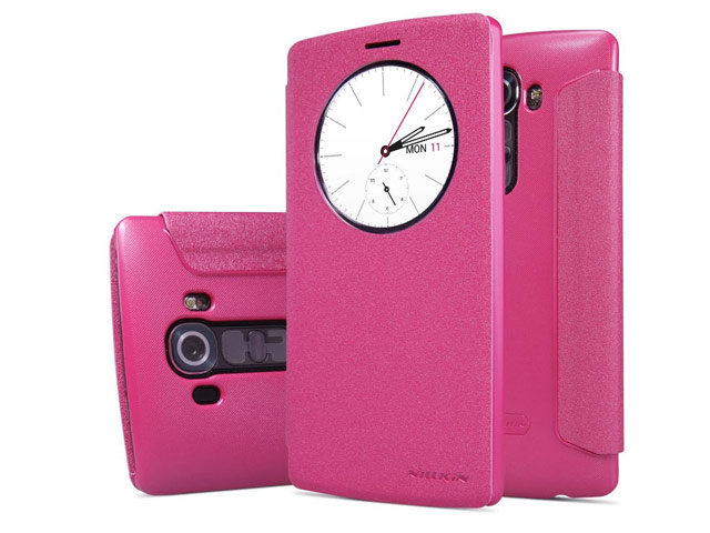 Чехол Nillkin Sparkle Leather Case для LG G4 F500 (розовый, винилискожа)