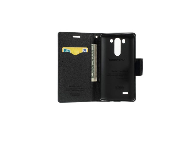 Чехол Mercury Goospery Fancy Diary Case для LG G3 Beat D724 (G3 mini) (черный, винилискожа)