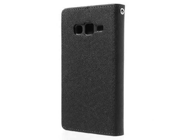Чехол Mercury Goospery Fancy Diary Case для Samsung Galaxy Core Advance i8580 (черный, винилискожа)