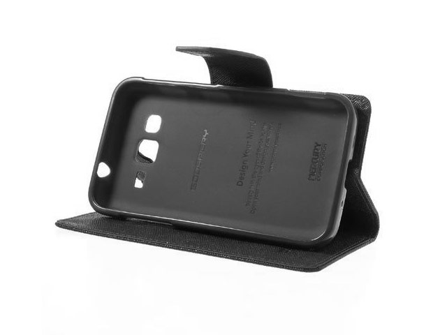 Чехол Mercury Goospery Fancy Diary Case для Samsung Galaxy Core Advance i8580 (черный, винилискожа)